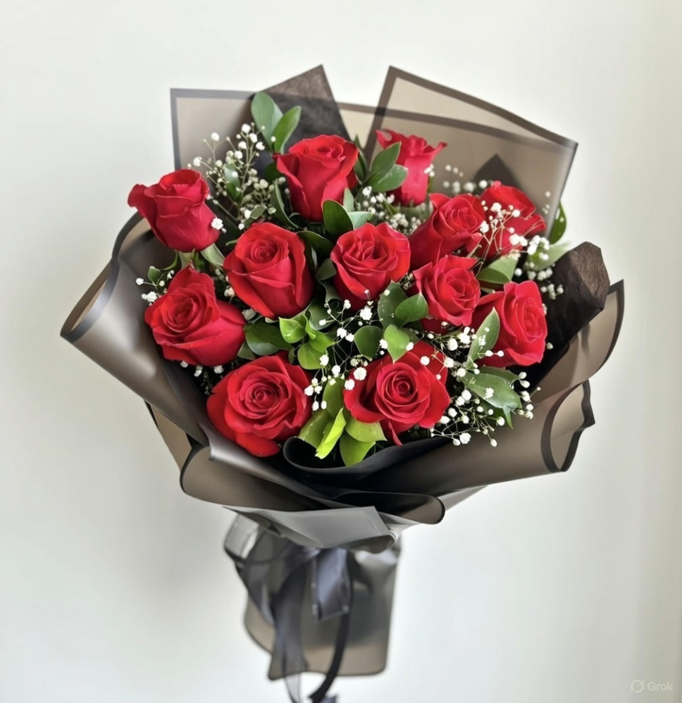 Bouquet de 12 roses