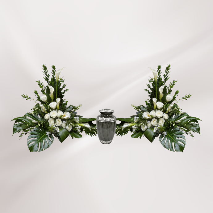 White & Green Arrangement - Duo