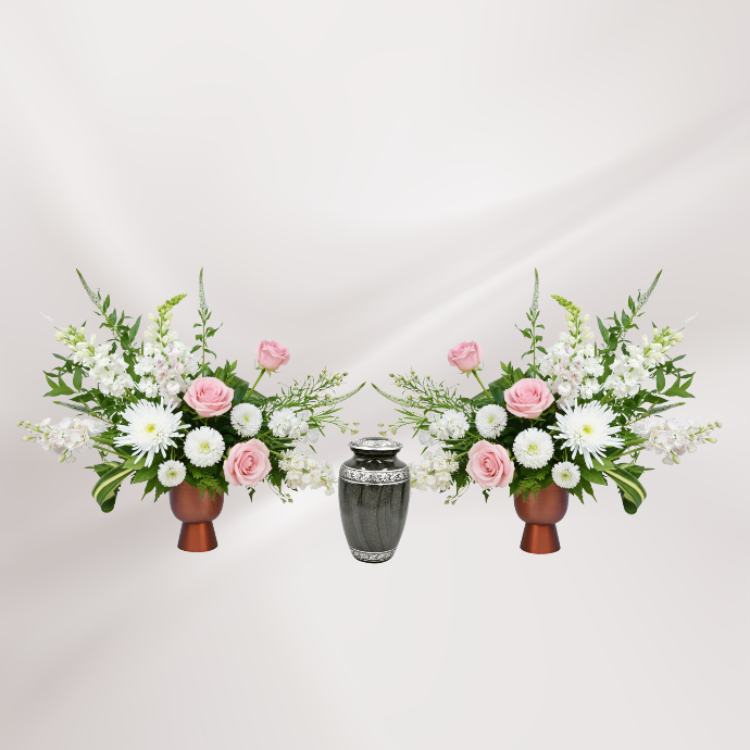 Pink & White Arrangement - Duo