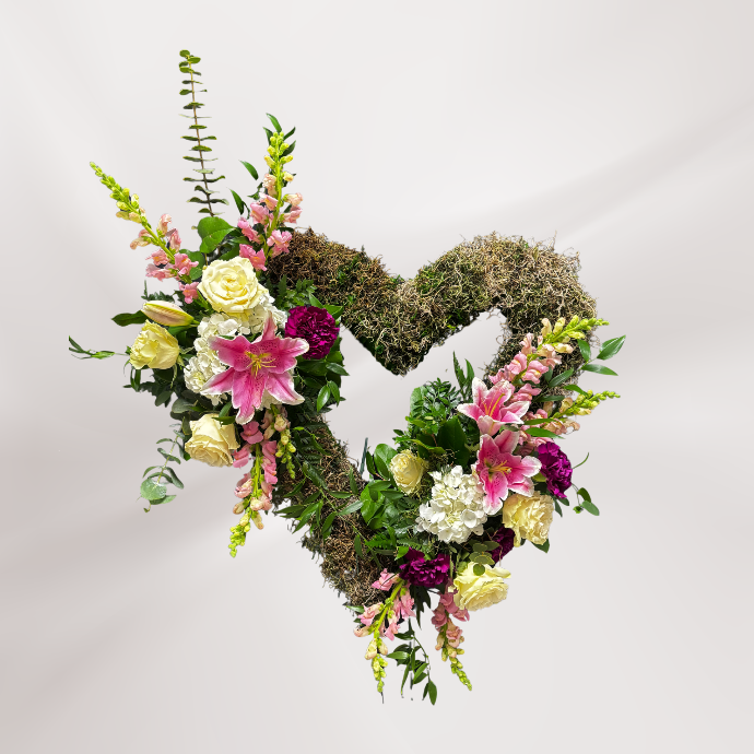 Pink Funeral Heart - Clara